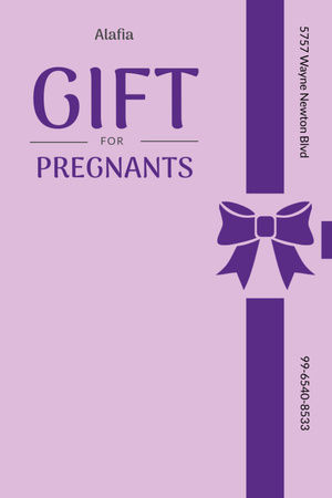 Template di design Gift for Pregnant Offer with Present Boxes with Bows Flyer 4x6in