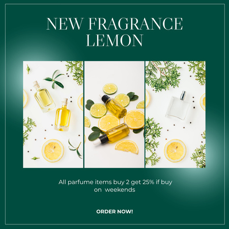Lemon Fragrance Ad Instagram tervezősablon