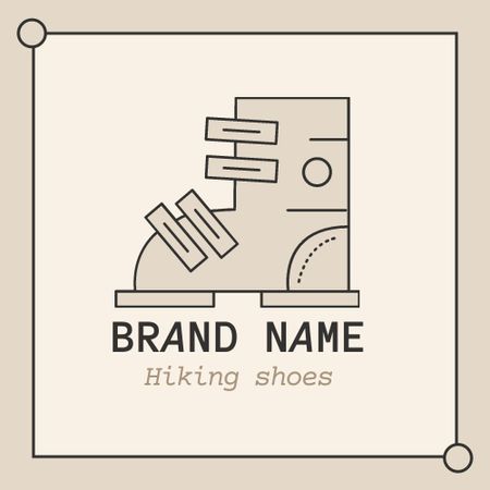 Hiking Shoes Sale Offer Animated Logo Design Template