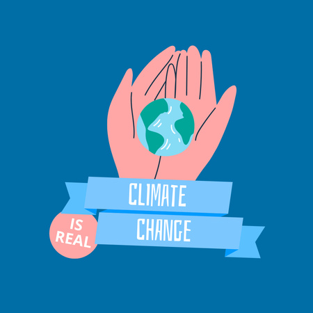 Plantilla de diseño de concienciación sobre el cambio climático Instagram AD 