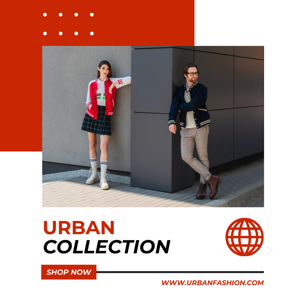 Modèle de visuel Promoting New Urban Clothes Collection - Instagram