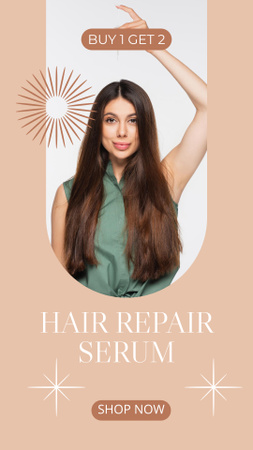 Template di design siero di riparazione dei capelli Instagram Story