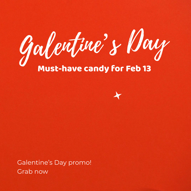 Platilla de diseño Heart Shaped Candy For Galentine`s Day Animated Post
