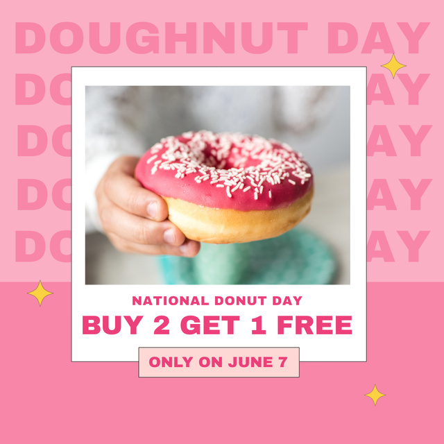 National Doughnut Day Special Offer Instagram Tasarım Şablonu