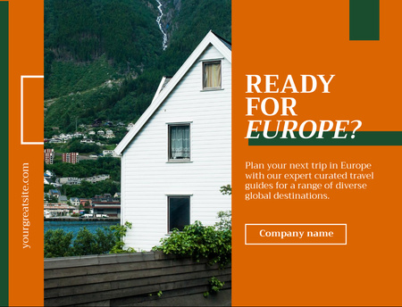 Europe Travel Tour Destinations Offer Postcard 4.2x5.5in tervezősablon