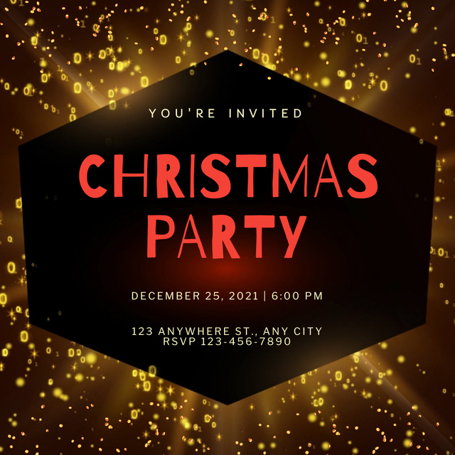 Christmas Party Announcement Animated Post Πρότυπο σχεδίασης