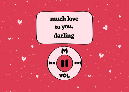 Designvorlage Cute Valentine's Day Holiday Greeting für Postcard 5x7in