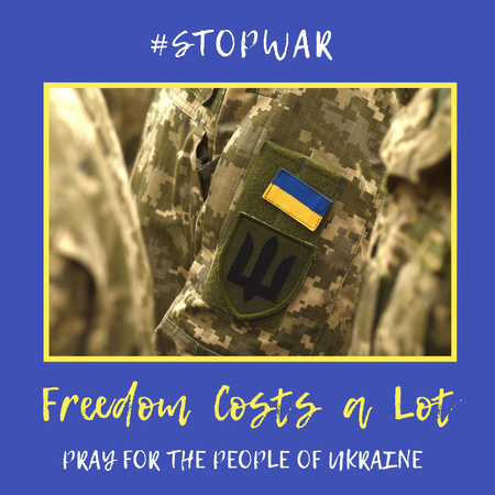 Plantilla de diseño de Awareness about War in Ukraine Instagram 