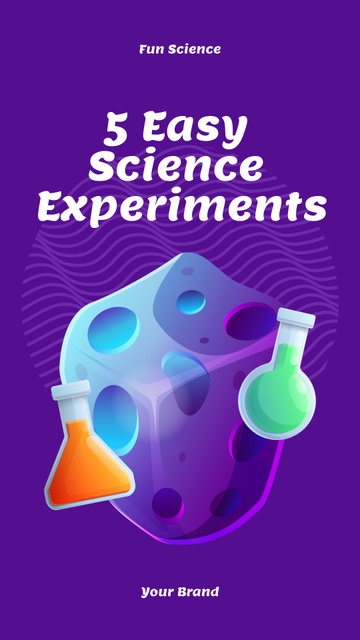 Announcement of Five Chemical Experiments TikTok Video – шаблон для дизайна