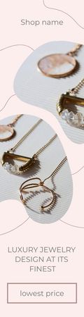 Accessories Offer with Pendants and Necklaces Skyscraper – шаблон для дизайну