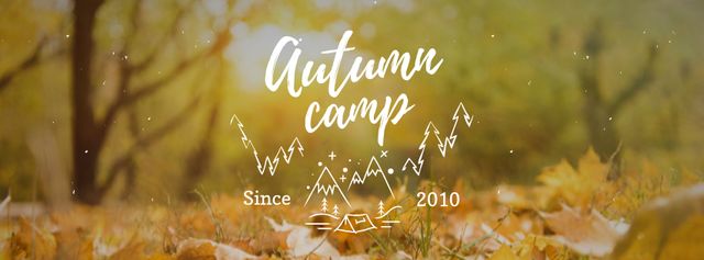 Autumn Foliage on Ground Facebook cover – шаблон для дизайну