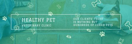 Platilla de diseño Healthy pet veterinary clinic Email header