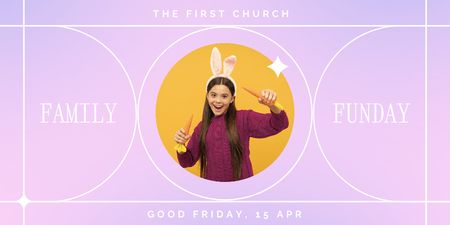 Easter Family Funday Twitter Design Template