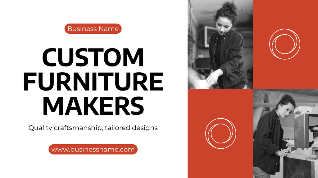 Template di design Discount on Custom Furniture Presentation Wide