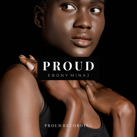 Beautiful Young African American Woman Album Cover – шаблон для дизайну