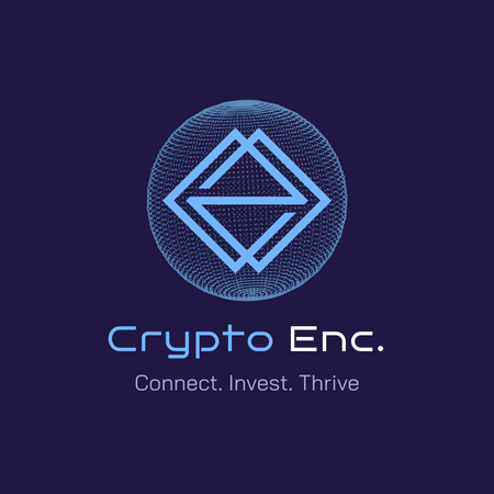 New Crypto Business Firm With Slogan Animated Logo Design Template