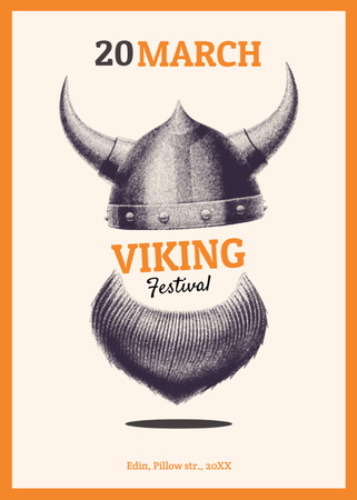 Designvorlage Viking Festival Announcement für Invitation