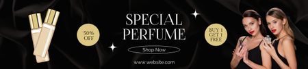 Fragrance Ad with Gorgeous Women Ebay Store Billboard Design Template