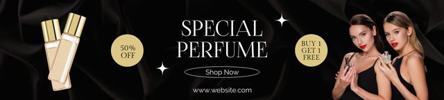 Fragrance Ad with Gorgeous Women Ebay Store Billboard – шаблон для дизайна