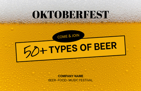 Oktoberfest Celebration Announcement Flyer 5.5x8.5in Horizontal Design Template