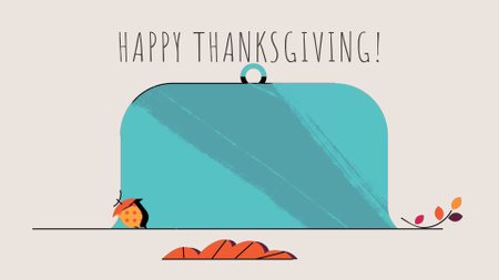 Designvorlage Thanksgiving turkey on plate für Full HD video