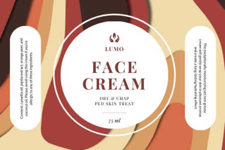 cream Label Design Template