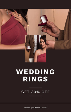 Ontwerpsjabloon van IGTV Cover van Juwelenaanbieding met man die huwelijksaanzoek doet