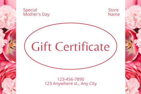 Plantilla de diseño de Oferta Especial Día de la Madre Gift Certificate 