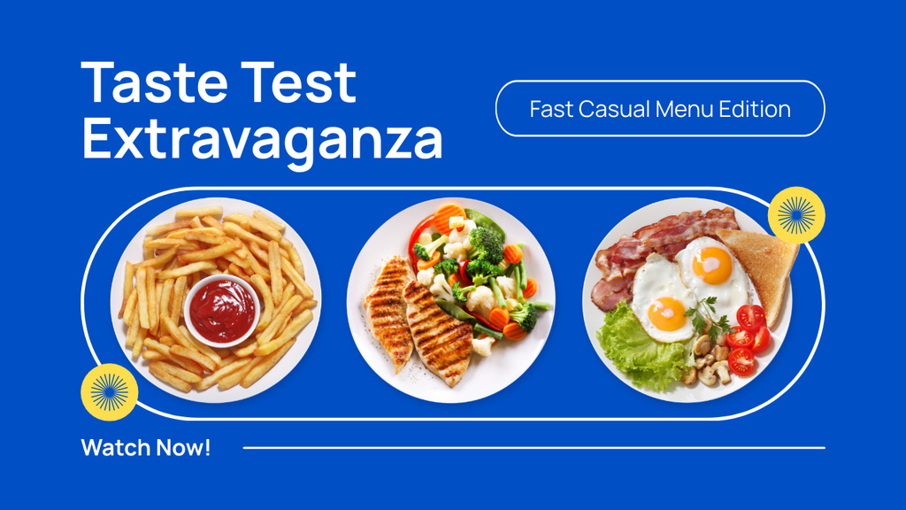 Fast Casual Restaurant Ad with Tasteful Dishes Youtube Thumbnail Šablona návrhu