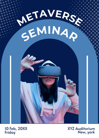 Metaverse Event Announcement With VR Glasses Invitation – шаблон для дизайна