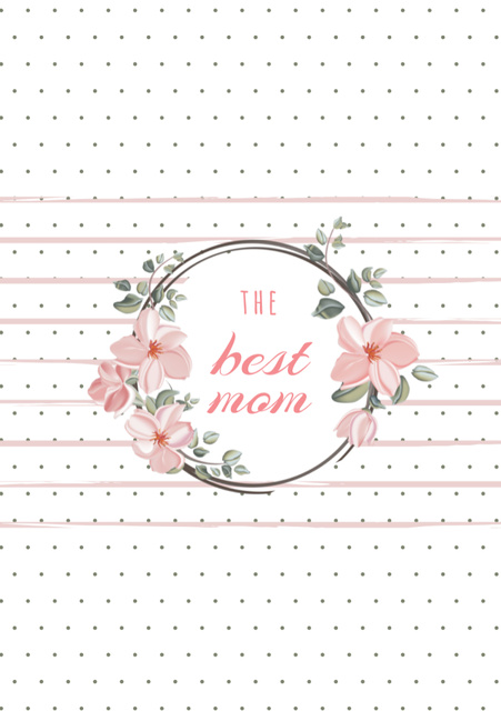 Template di design Mother's Day Greeting for the Best Mom Postcard A5 Vertical