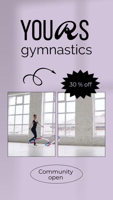 Gymnastics Classes Offer Instagram Video Story Πρότυπο σχεδίασης