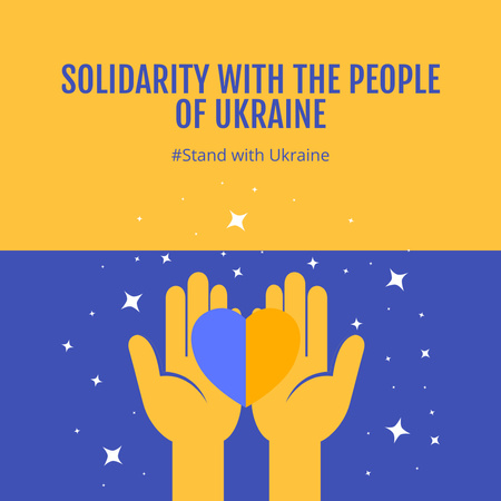 Kutsu olla solidaarinen ukrainalaisten kanssa Instagram Design Template