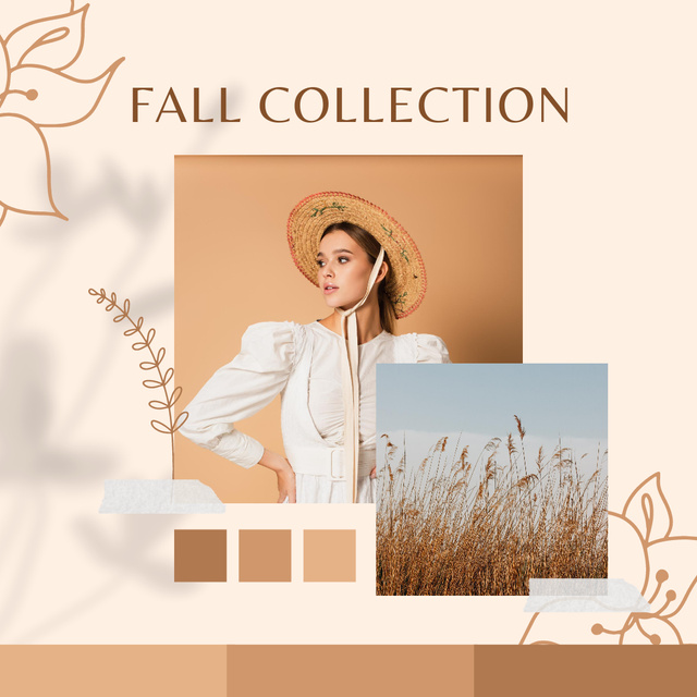 Modern Female Clothing Fall Collection Instagram Modelo de Design
