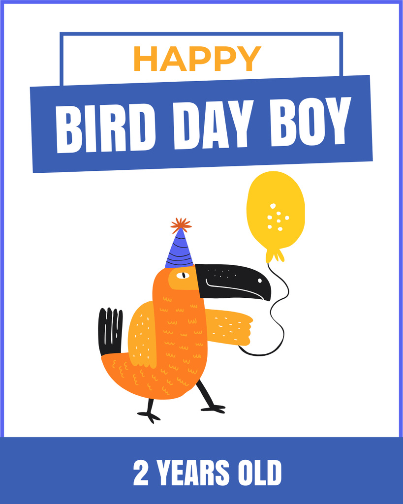 Template di design Funny Birthday Greeting to a Little Boy Instagram Post Vertical