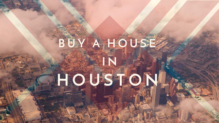 Ontwerpsjabloon van Youtube van Houston onroerend goed advertentie met uitzicht op de stad