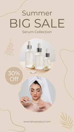Summer Sale of Skincare Products Instagram Story Design Template