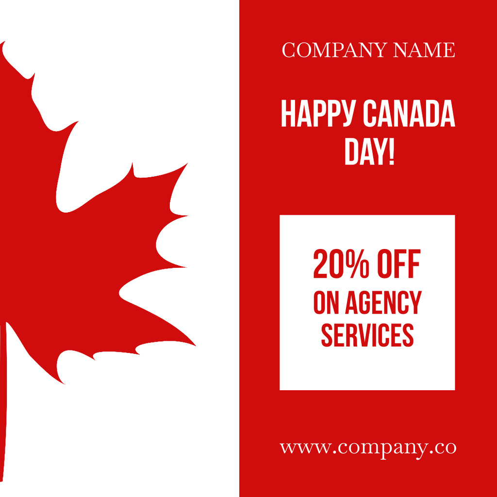 Canada Day Sale Announcement Instagram Design Template