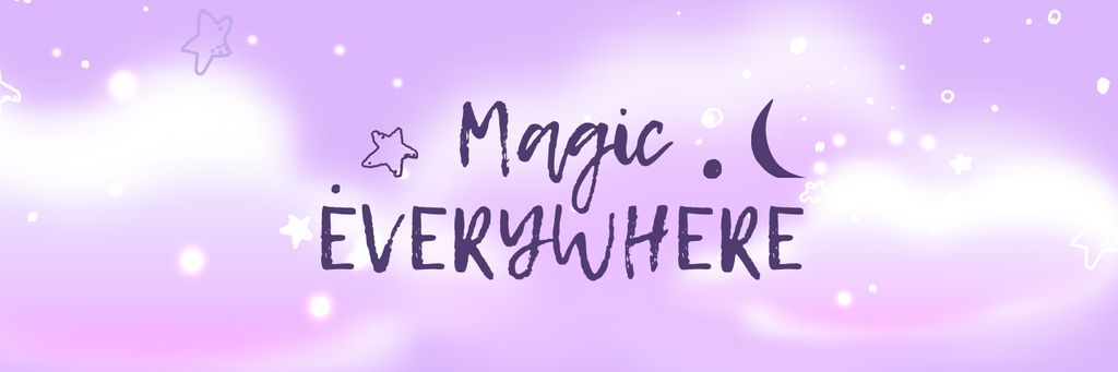 Citation about Magic with Fairy Pink Clouds Twitter – шаблон для дизайну