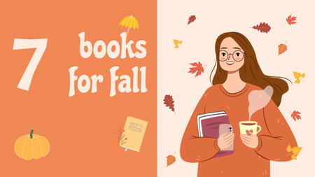Ontwerpsjabloon van Youtube Thumbnail van Boeken om te lezen voor de herfst