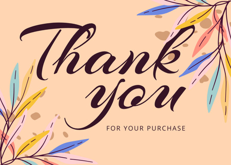Fulfilled Expression of Gratitude for Purchase Postcard 5x7in Design Template