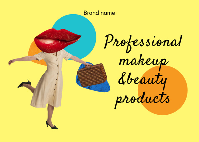 Platilla de diseño Exquisite Makeup Products Sale Offer Announcement Postcard 5x7in