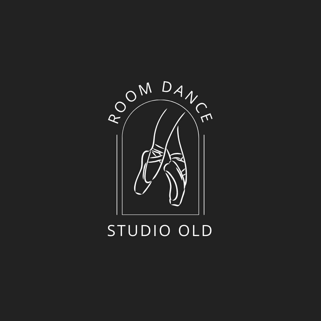 Ontwerpsjabloon van Logo van room dance,ballet studio logo