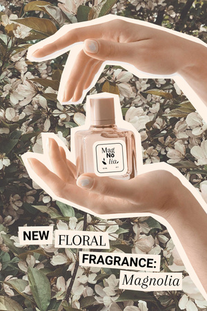 New Floral Fragrance Ad Pinterestデザインテンプレート