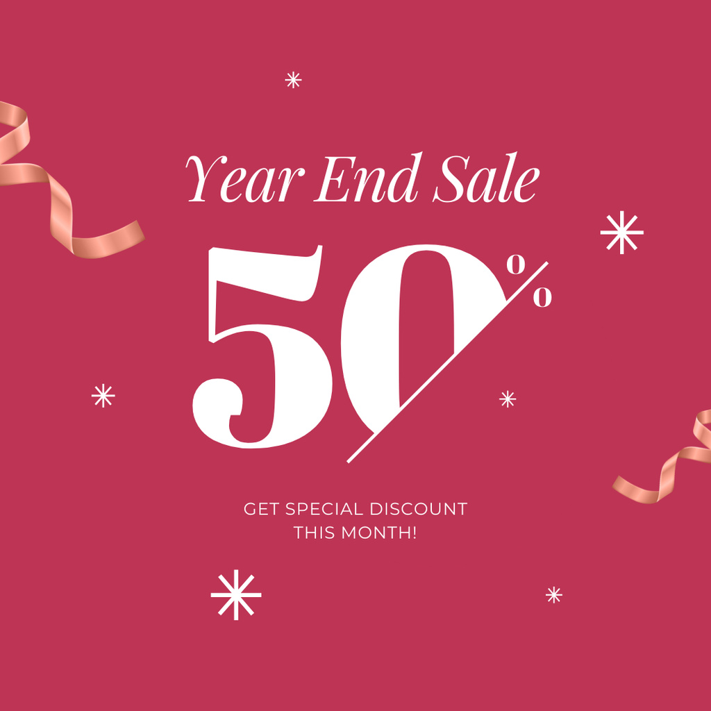 Szablon projektu Year End Sale Announcement Instagram