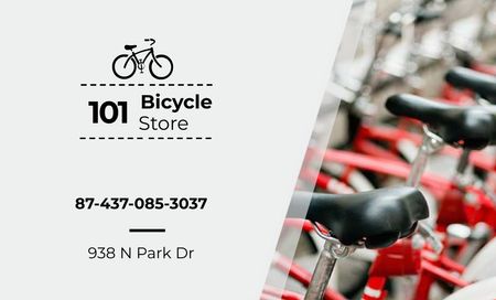 Bicycle Store Advertising Business Card 91x55mm Design Template
