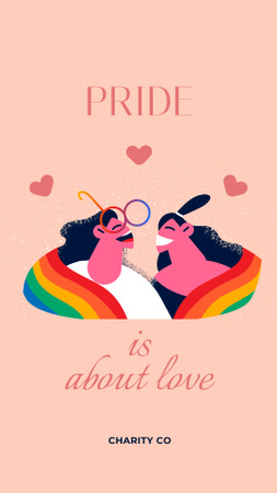 Ontwerpsjabloon van Instagram Video Story van Cute LGBT Couple
