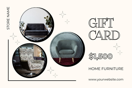 Home Furniture Offer Gift Certificate Design Template