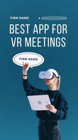 Designvorlage Virtual Meeting Announcement für Instagram Video Story