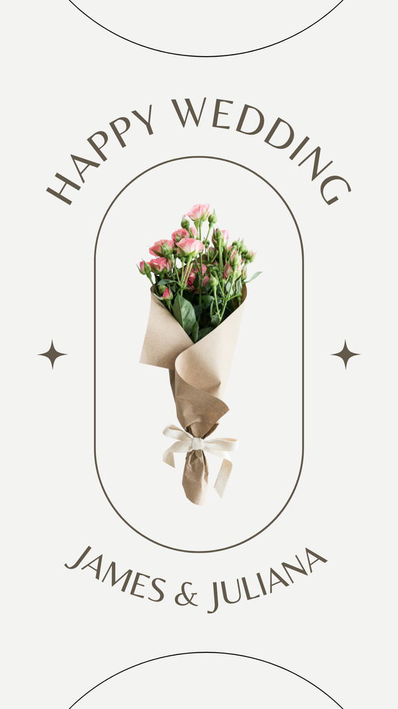 Designvorlage Wedding Greeting Card für Instagram Story